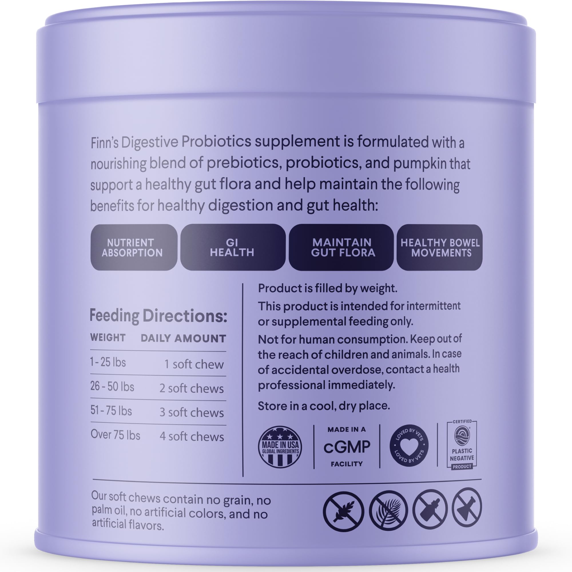 Finn Digestive Probiotics para perros: apoyo a la salud intestinal y la regularidad