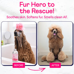 Finn Fur Hero sin sulfatos, ideal para piel sensible de perros
