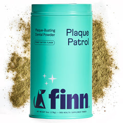 Finn polv o dental para perros, boca fresca tras cada uso para una higiene diaria.