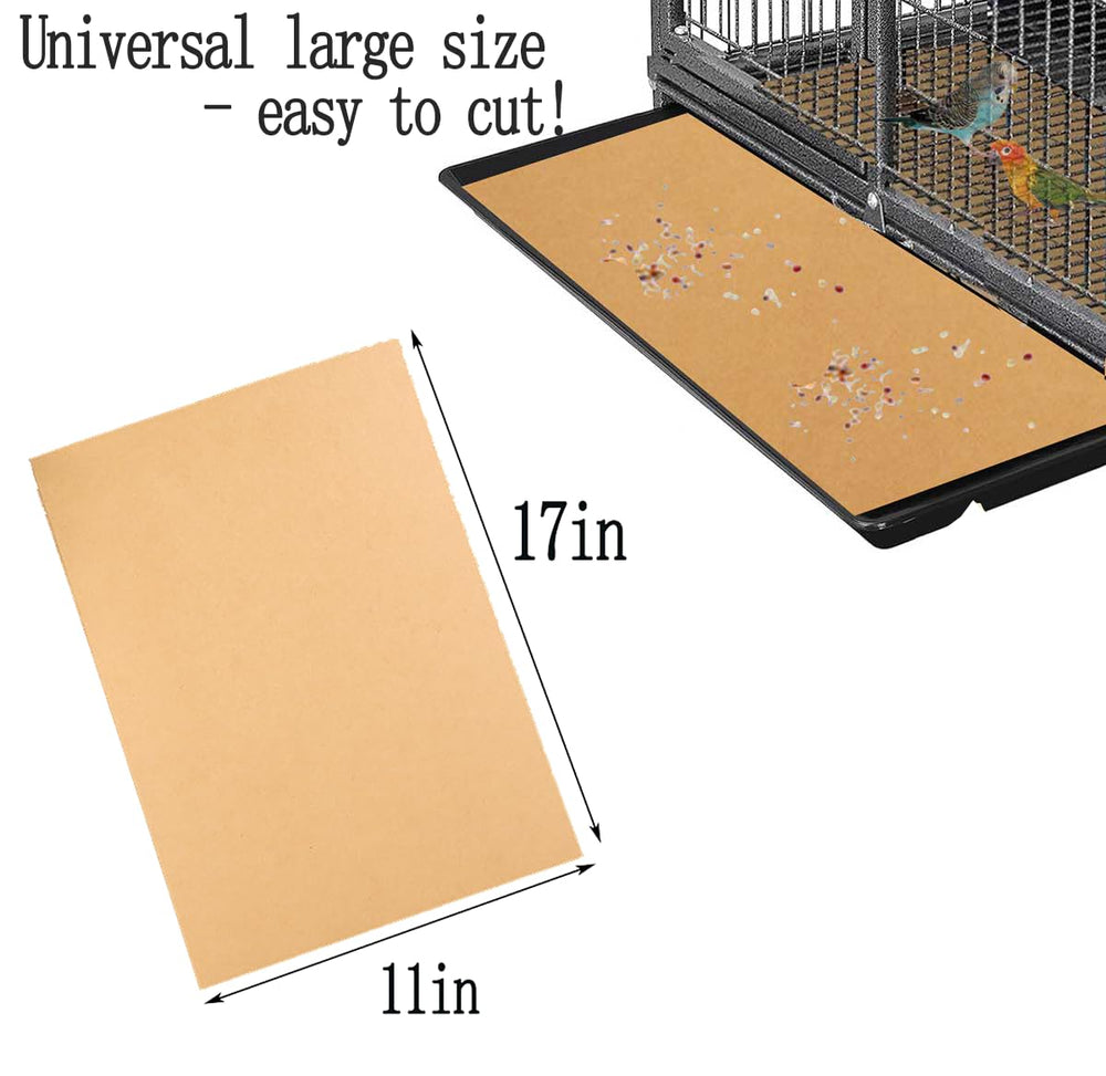 Firdnyohs: papel kraft desechable para jaula de aves, facilita la limpieza diaria.