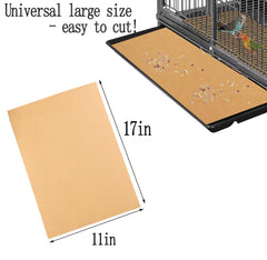 Firdnyohs: papel kraft desechable para jaula de aves, facilita la limpieza diaria.
