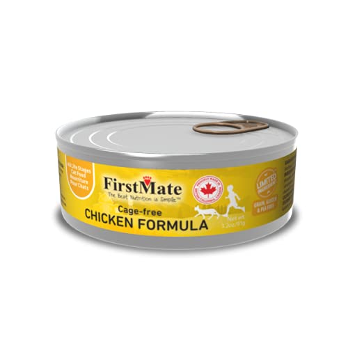 FirstMate comida para gatos de pollo en lata, ideal para alimentación diaria y conveniente en casa