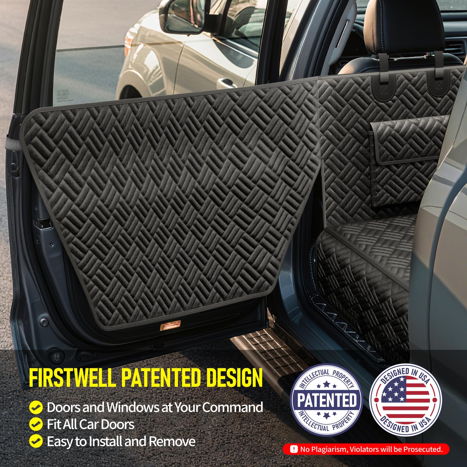 FIRSTWELL cobertura anti-deslizante mantiene el asiento en su lugar durante frenazos o curvas.