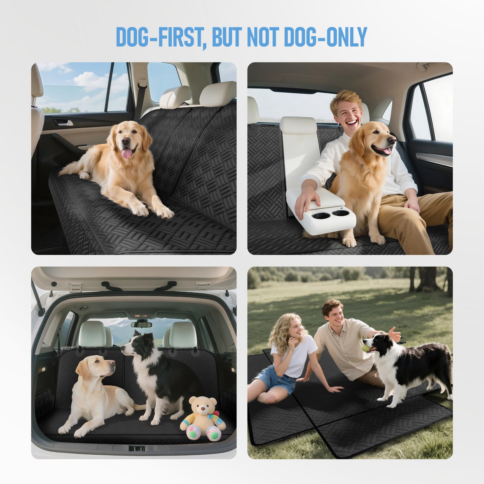 FIRSTWELL cubreasiento-perro-antiresbalante evita deslizamientos para viajes más seguros.