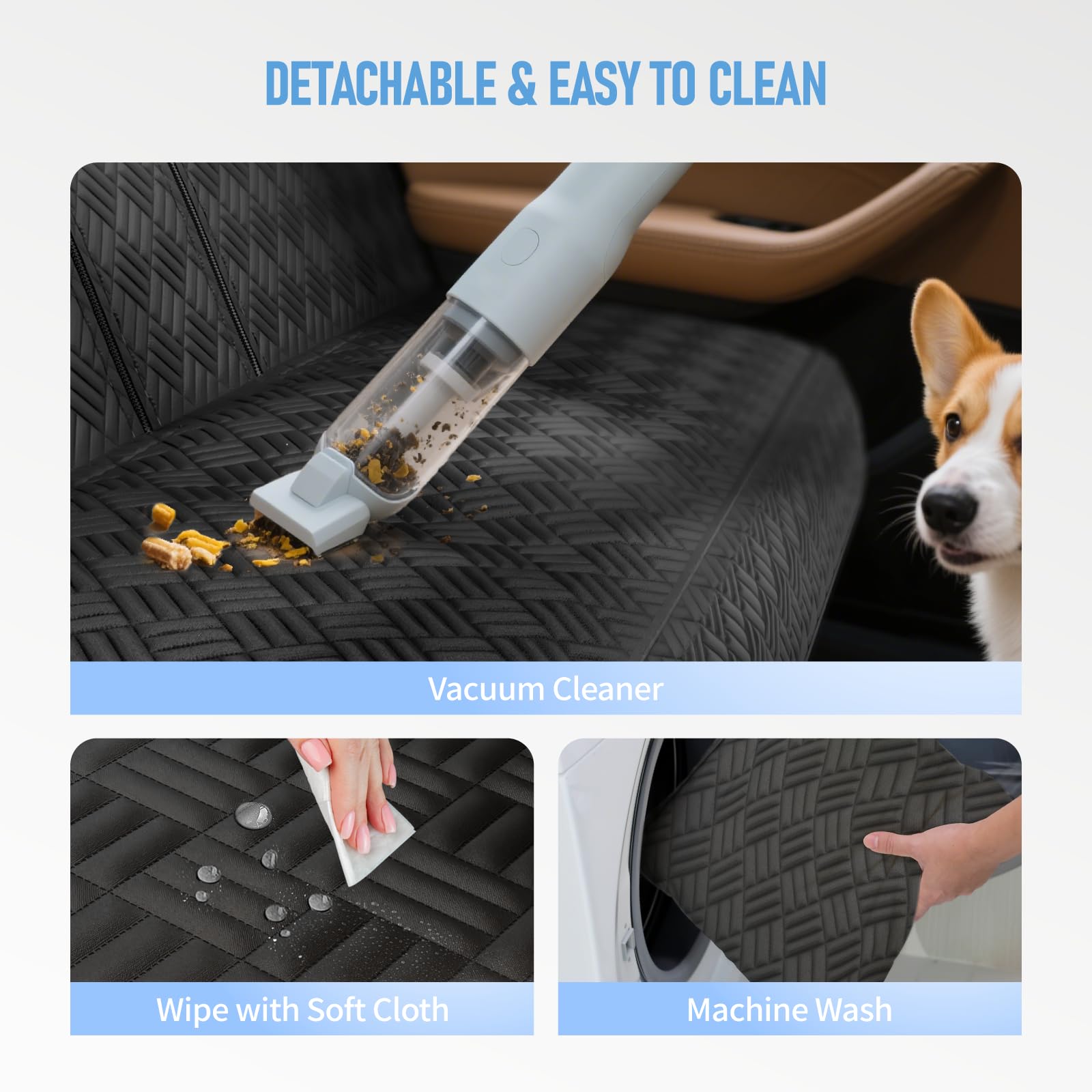 FIRSTWELL cubreasiento-perro-uso-familiar ideal para mascotas y niños durante trayectos.