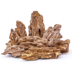 FISCAPE piedra dragón natural para acuario con textura escamada, ideal para paisajes submarinos.