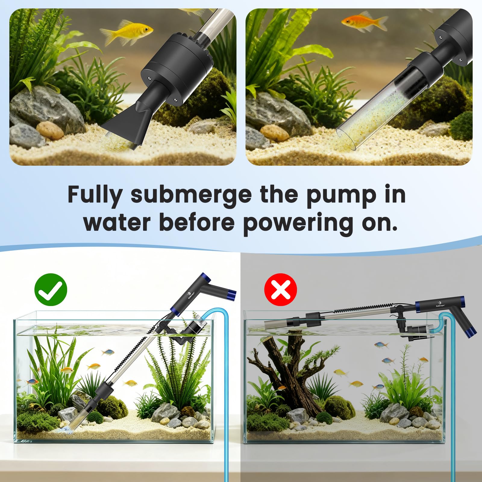 fishkeeper boquilla de entrada con rejilla para evitar obstrucciones
