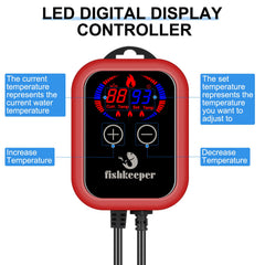 fishkeeper calentador sumergible de 1000 W para acuarios grandes