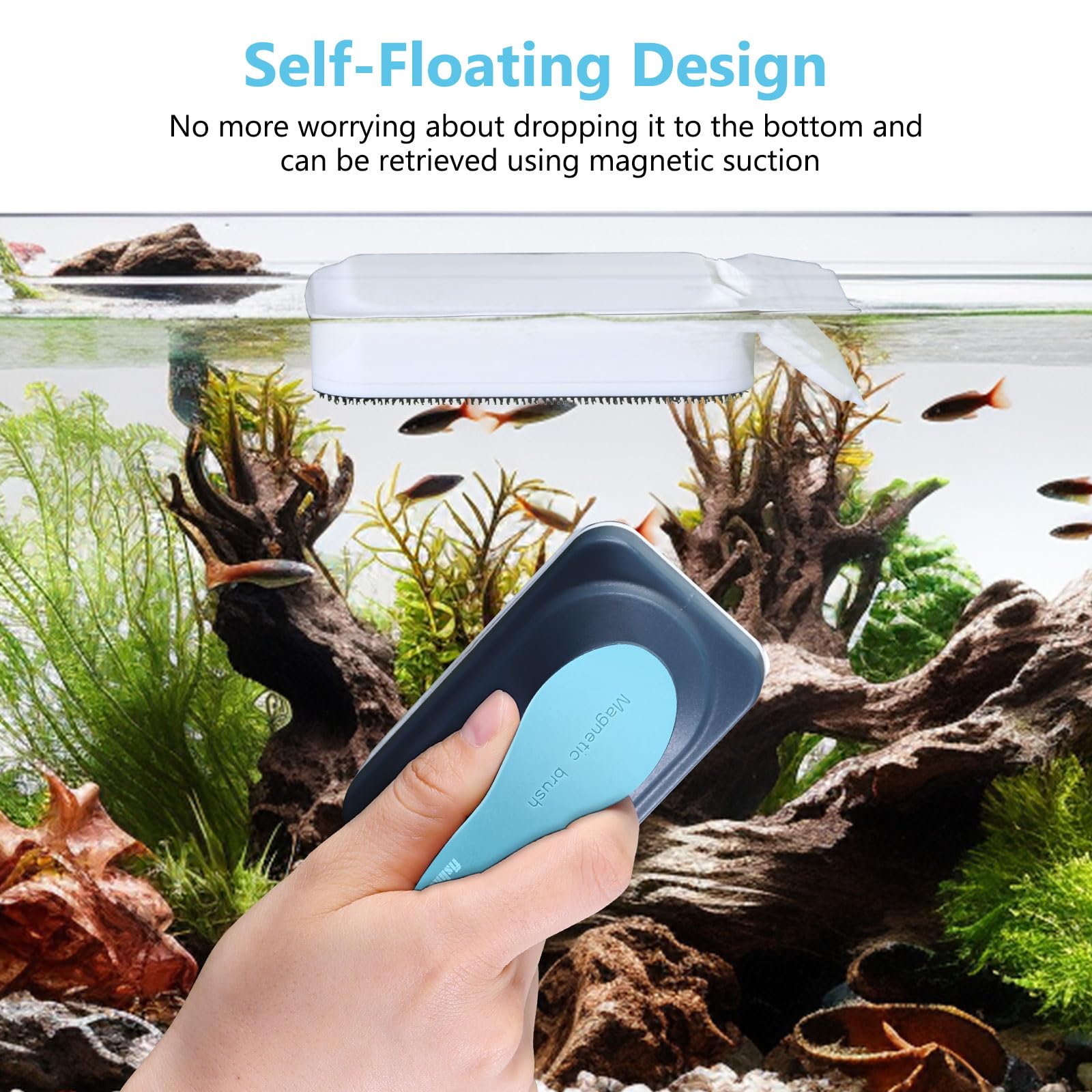 Fishkeeper diseño flotante: evita pérdidas y facilita el acceso al acuario.