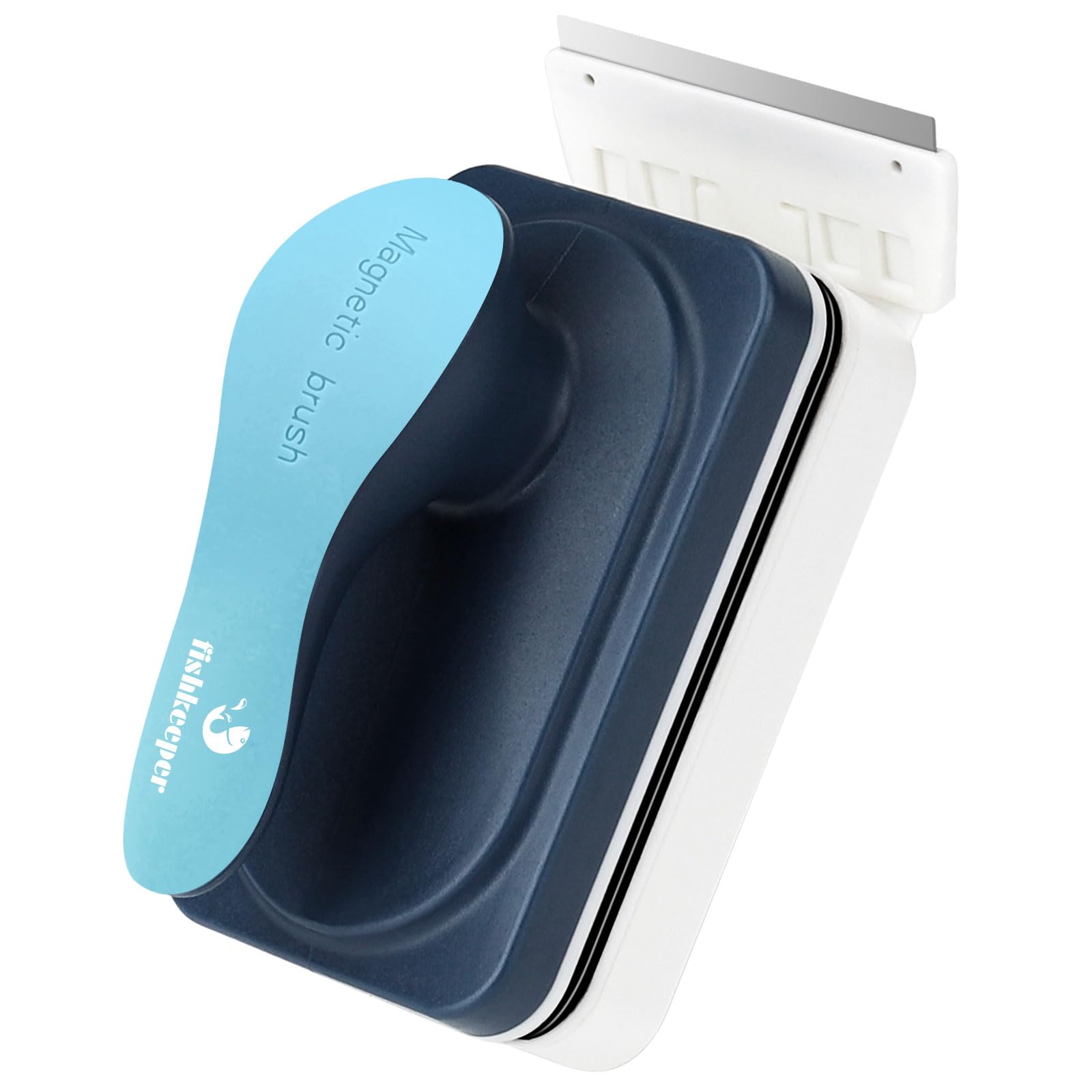 Fishkeeper limpiador de vidrio magnético para acuario, limpieza rápida y precisa.