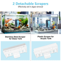 Fishkeeper raspador de algas desmontable acero inoxidable: apto para algas difíciles.