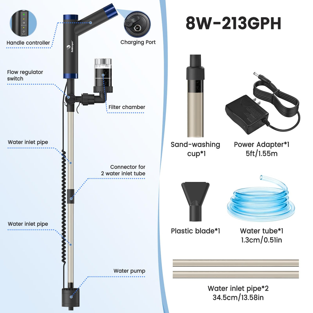 fishkeeper tubo de entrada y extensiones para alcance de acuario