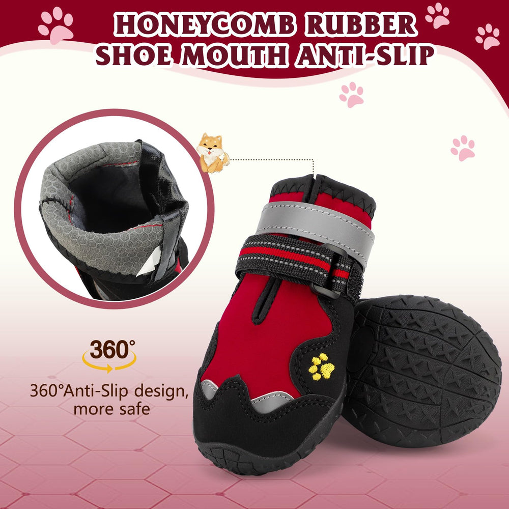 FISHOAKY zapatos impermeables para perros protegen las patas bajo lluvia.