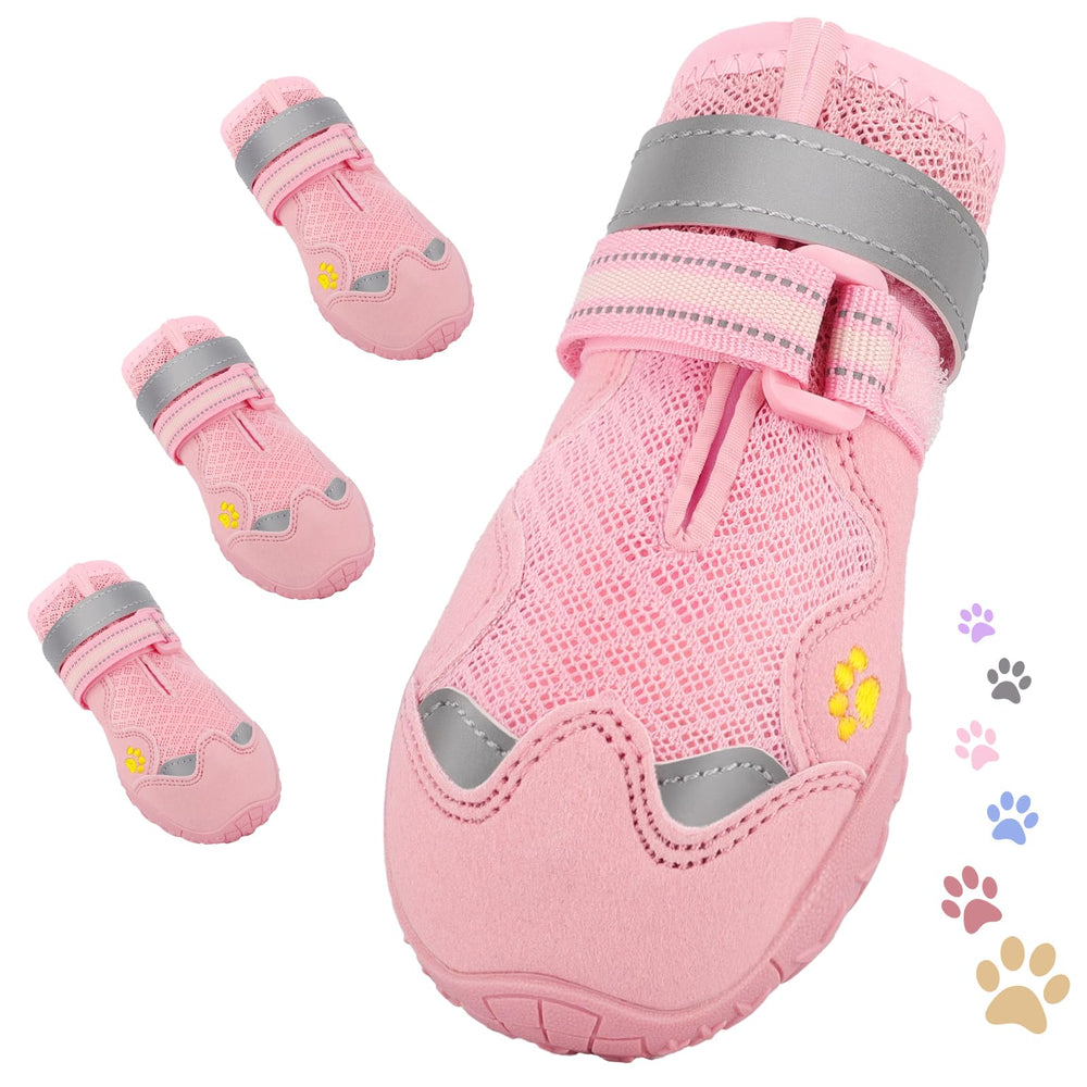 Zapatos FISHOAKY para perros con malla transpirable para paseos más frescos.