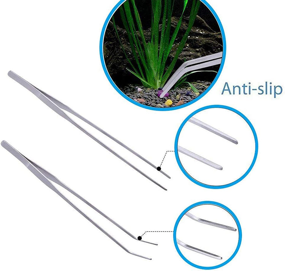 FISTOY pinza curva 15'', alcance extendido para colocación de plantas.