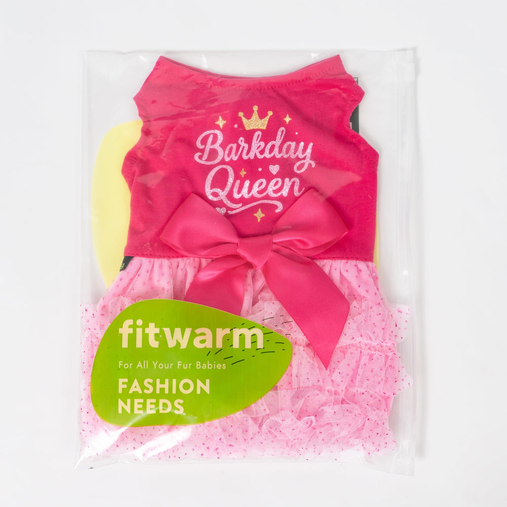 Fitwarm Barkday Queen, tela suave y liviana para uso diario, paseos.