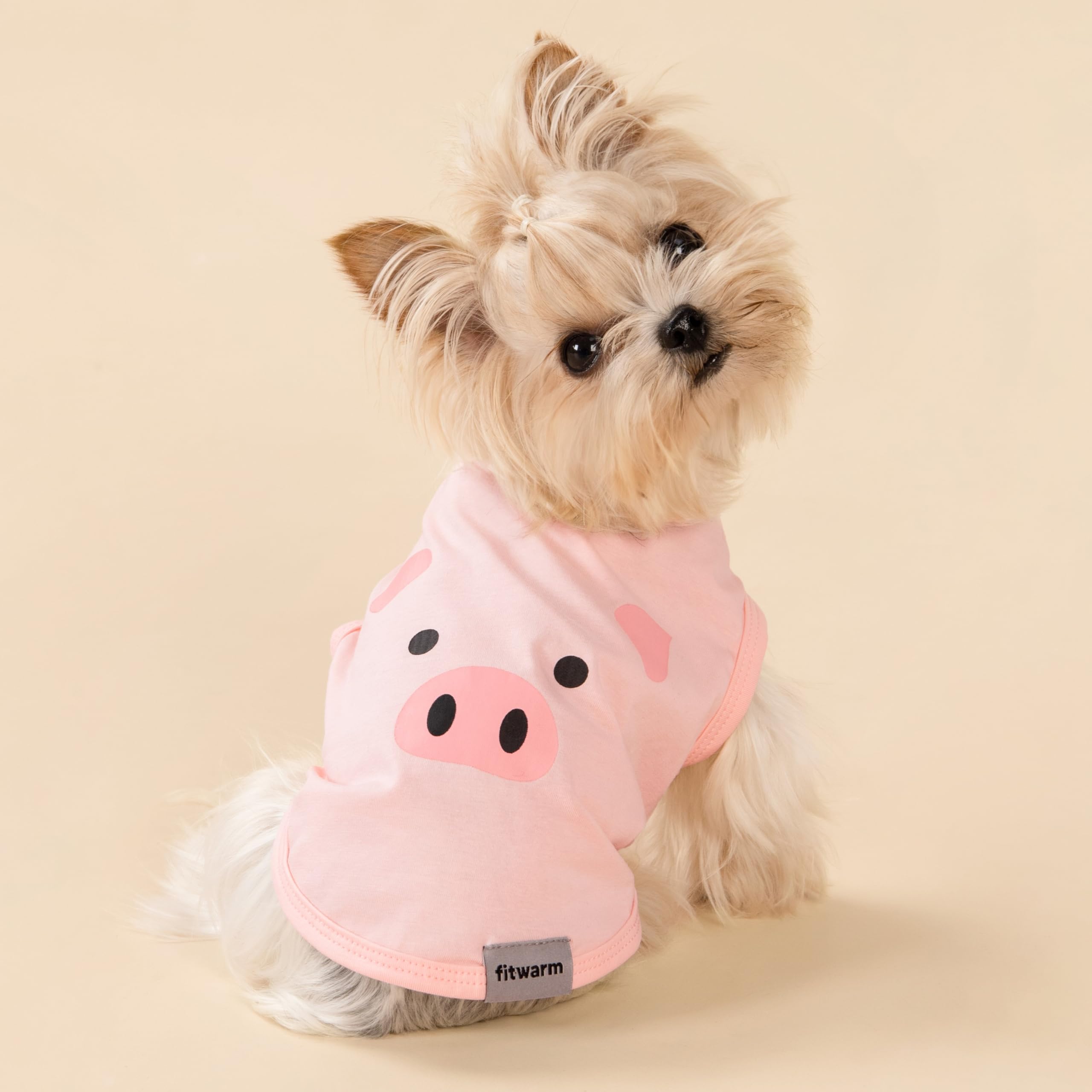 Camiseta para perro con cara de oso, diseño cómodo.