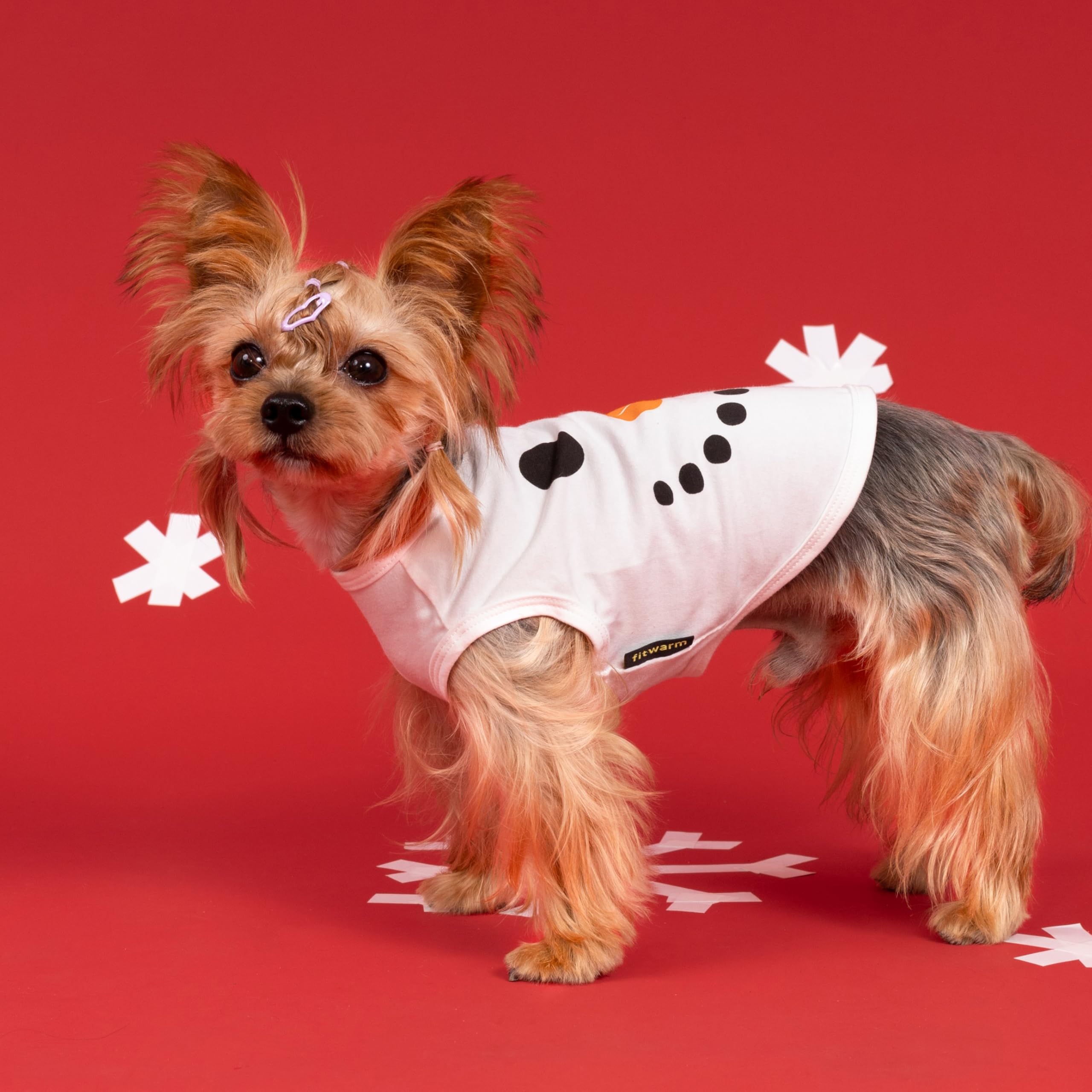 Fitwarm Camiseta para Perro Navidad Sonrisa Divertida, perfecta para momentos festivos.