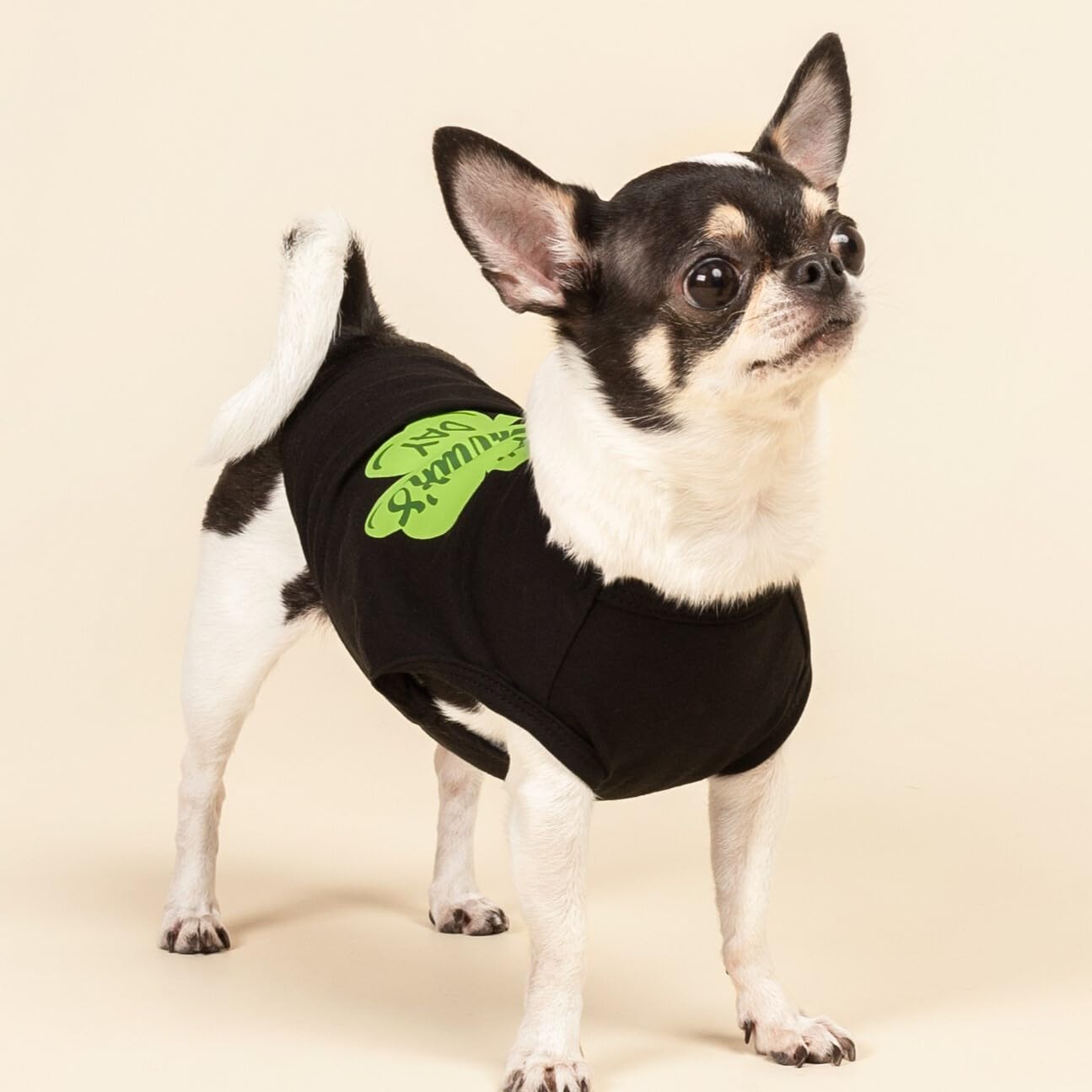 Camiseta Fitwarm para perros, lateral negro, ajuste cómodo para razas pequeñas