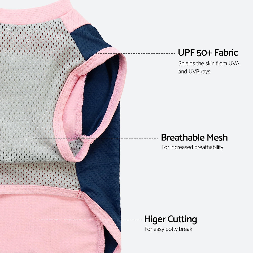 Fitwarm camiseta para perro, rosa mediana, tejido de secado rápido.