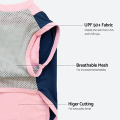 Fitwarm camiseta para perro, rosa mediana, tejido de secado rápido.