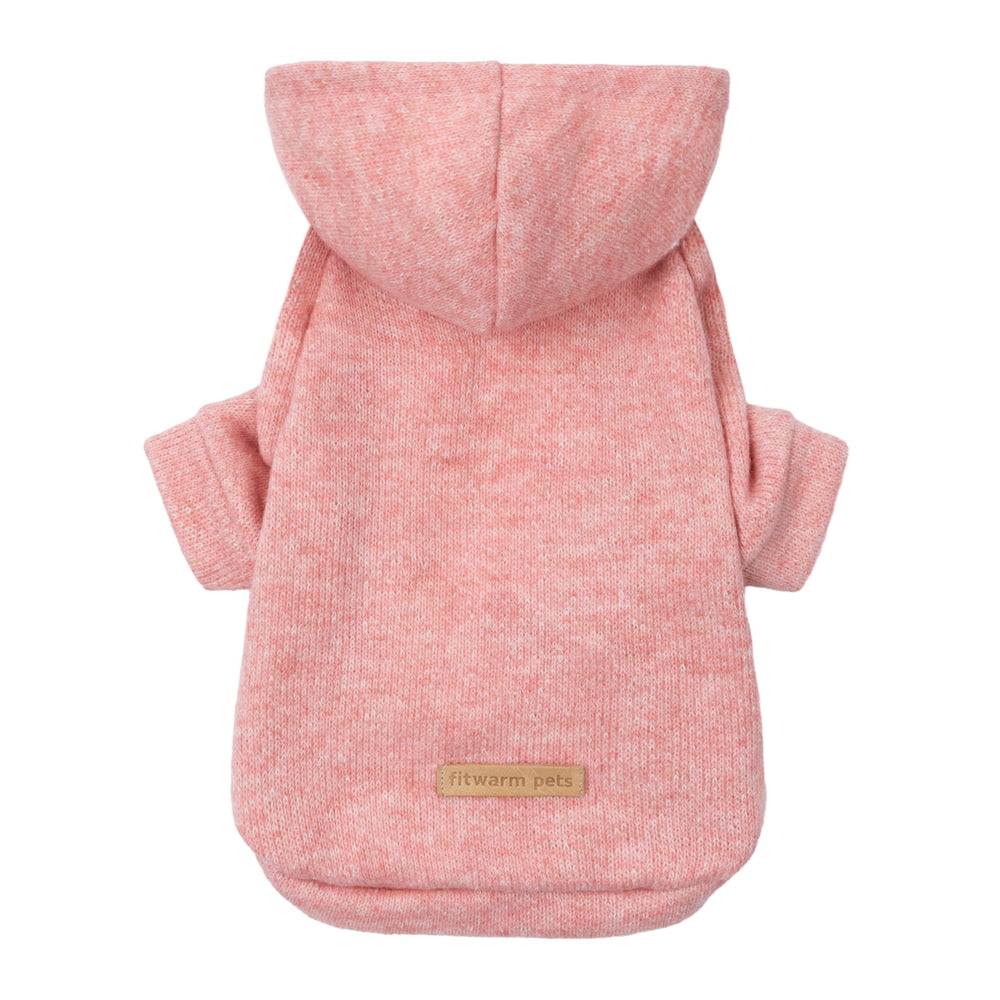 Fitwarm capucha tejida para perros rosa protege del frío mientras se ve con estilo.