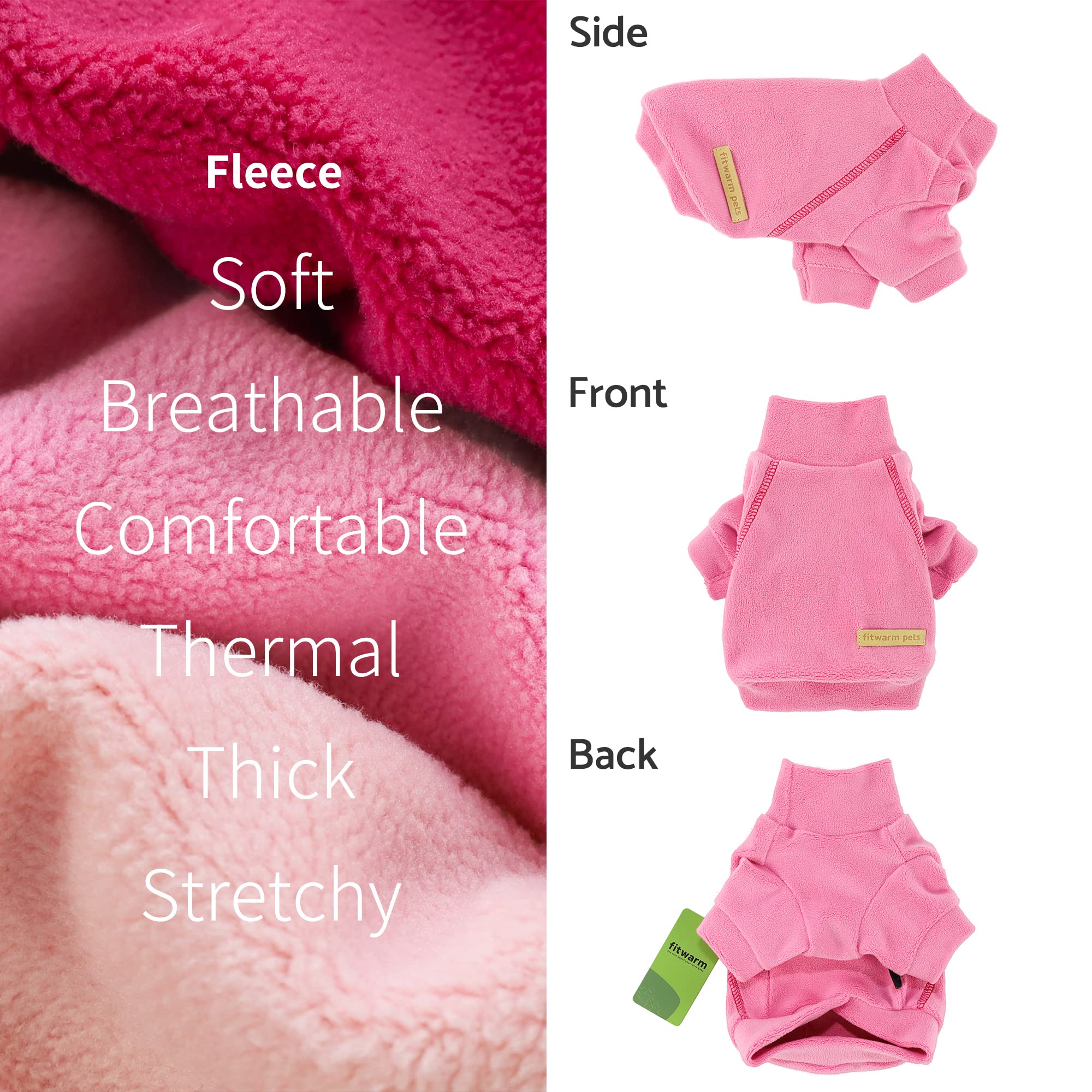 Conjunto de tres colores Fitwarm para perros, sudadera