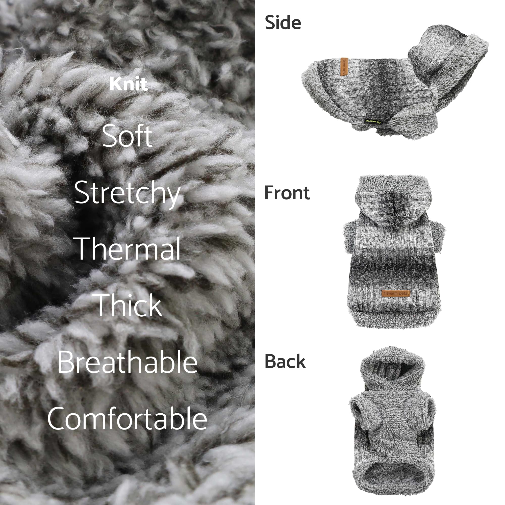 Fitwarm diseño con capucha, estilo moderno para mascotas