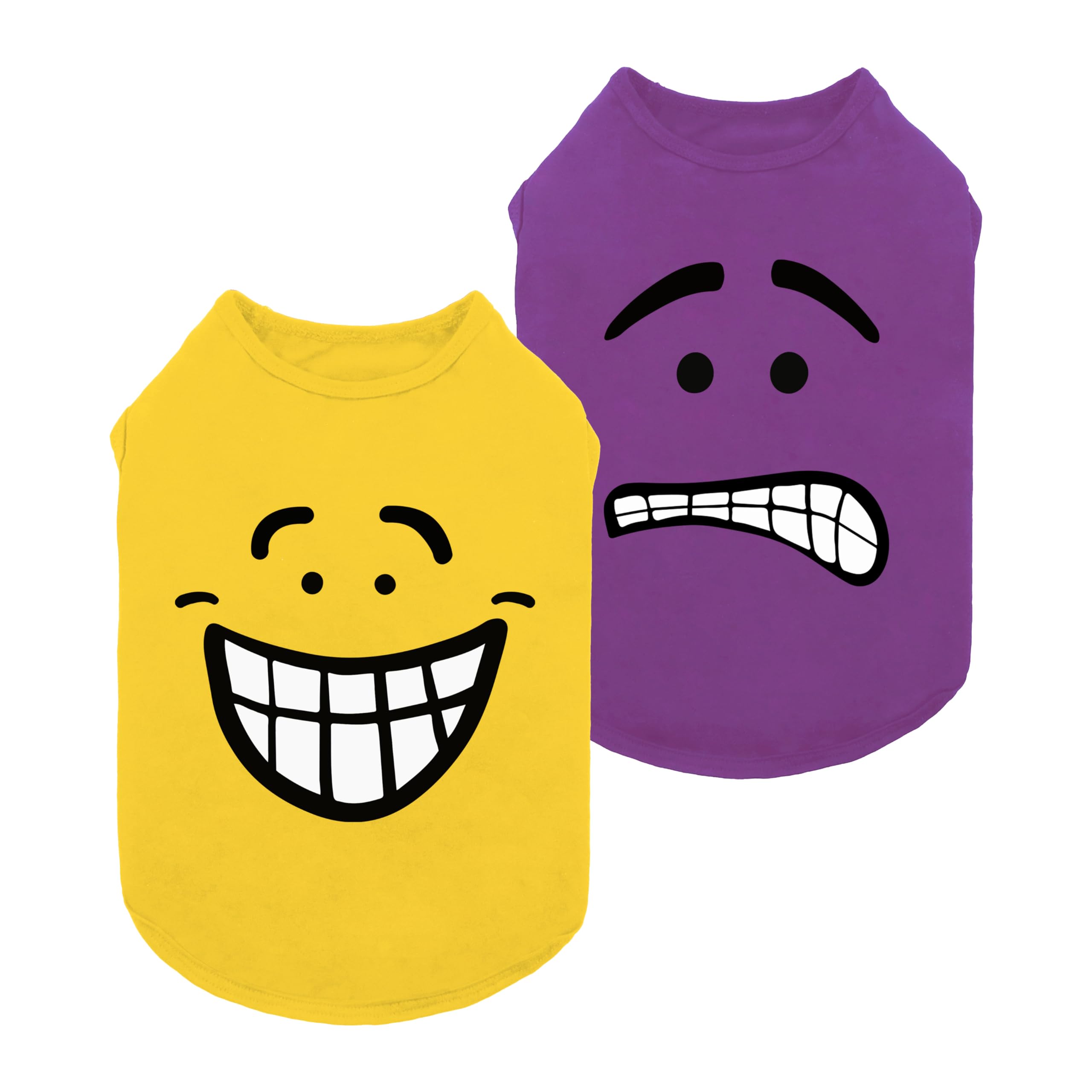 Fitwarm dos-pack camisetas para perro feliz, paseo cómodo.