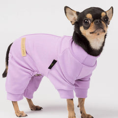 Fitwarm pijama para perro de felpa, vista trasera, mantiene calor cómodo