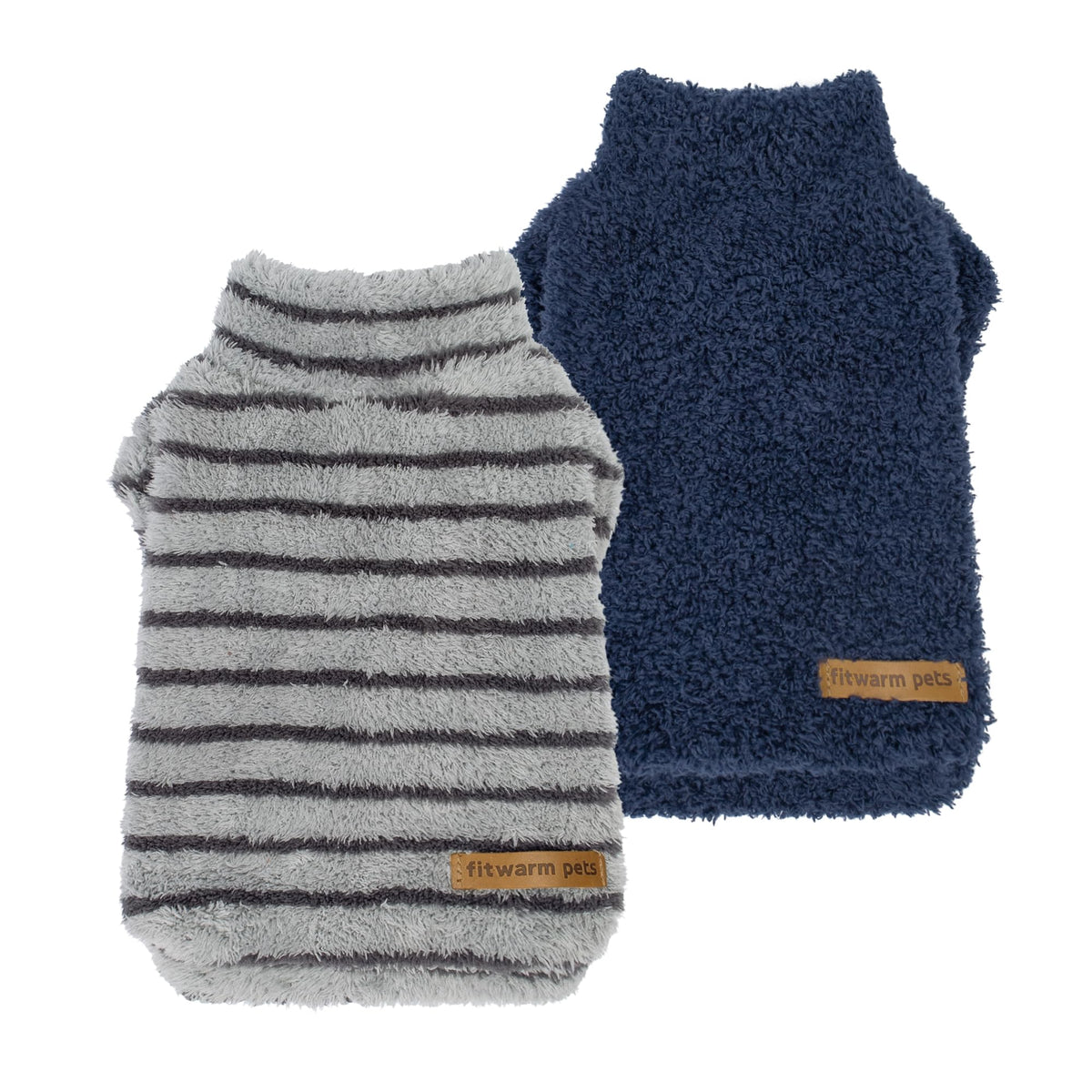 Fitwarm dos-pack sudaderas para perro, frente, abrigada y con estilo.