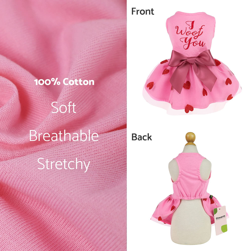 Falda de tul rosa de Fitwarm para perro con volumen