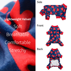 Mono de invierno Fitwarm en rojo, mantiene al perro abrigado sin perder movilidad.