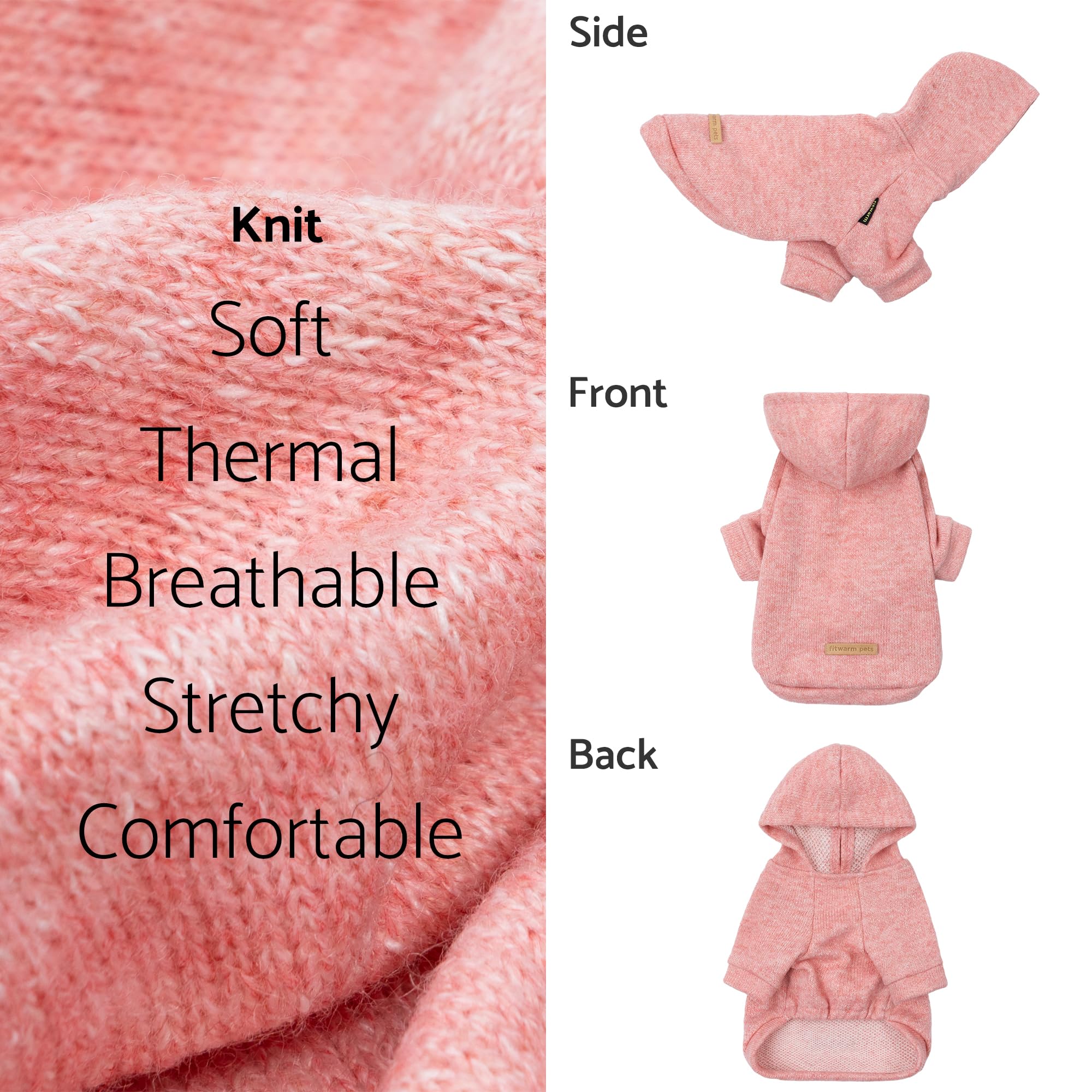 Fitwarm paseo diario para perro rosa, perfecto para caminatas en clima templado.