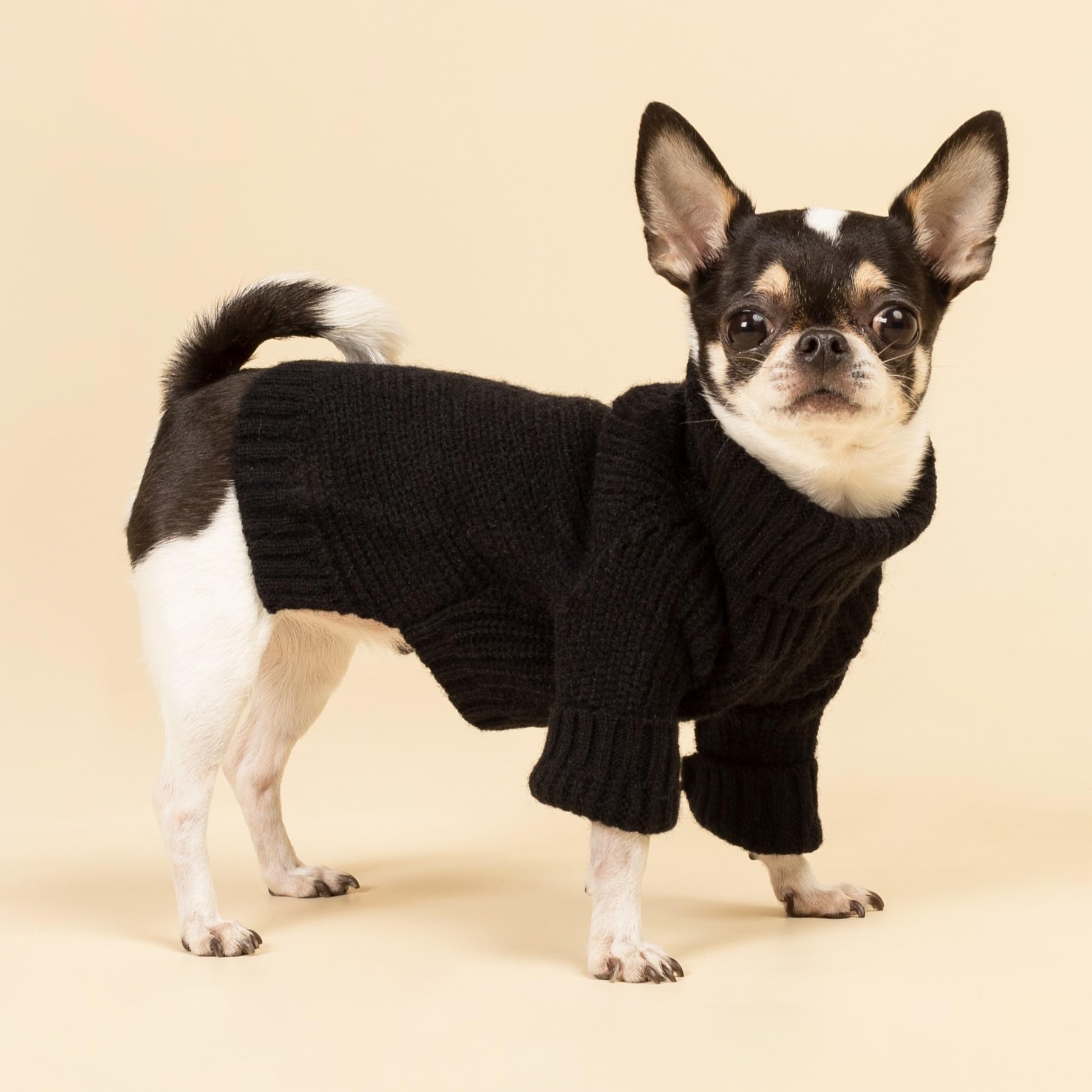 Fitwarm sudadera para perro, tejido jacquard grueso, sensación suave para inviernos.