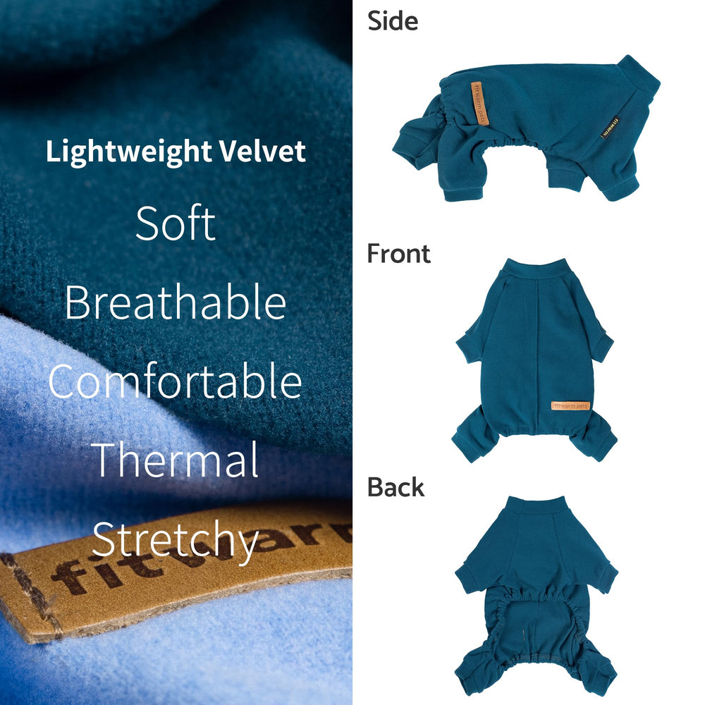 Fitwarm pijama de felpa, ajuste cómodo y fácil de poner para mascotas
