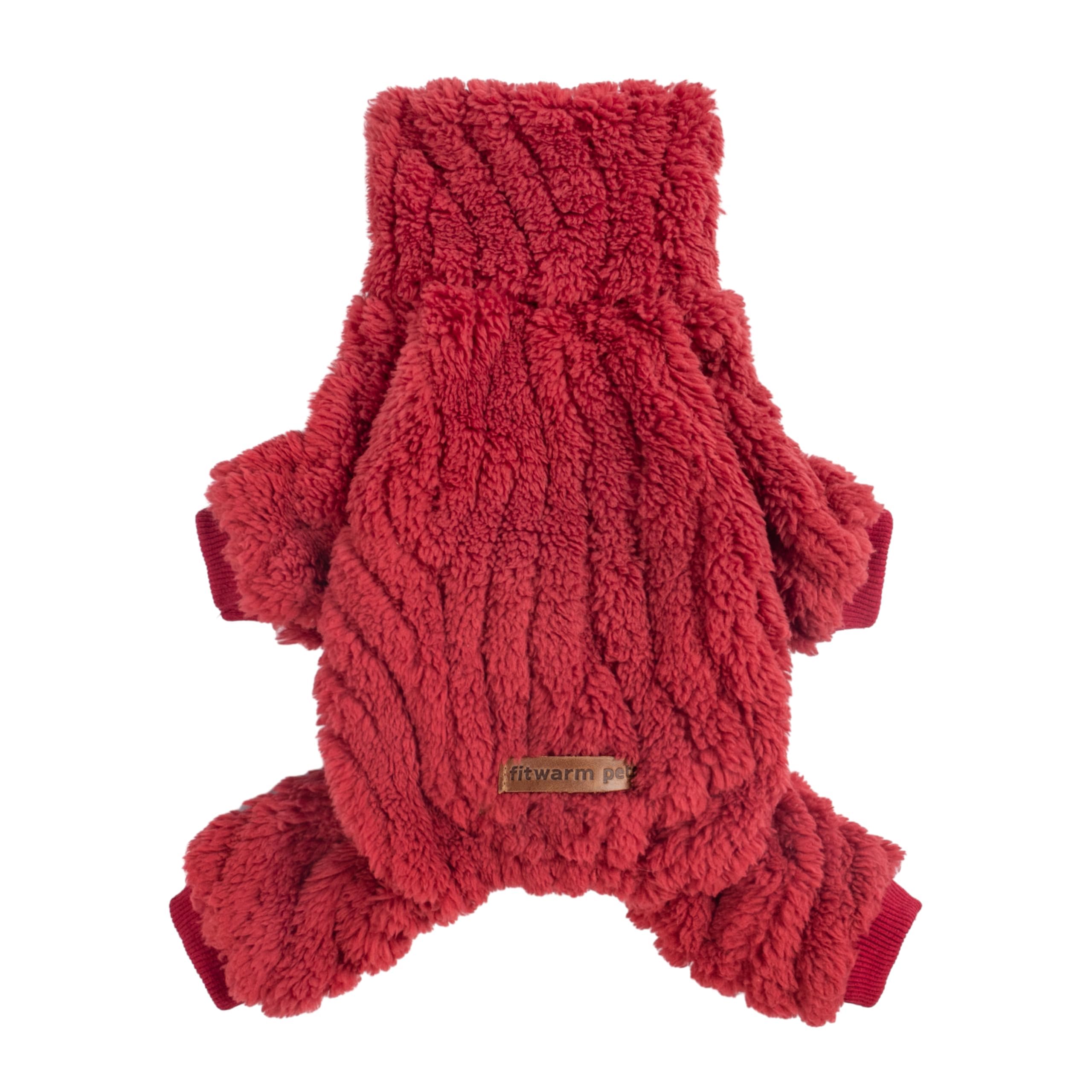 Fitwarm pijama para perro con cuello alto, cálido y festivo para inviernos.