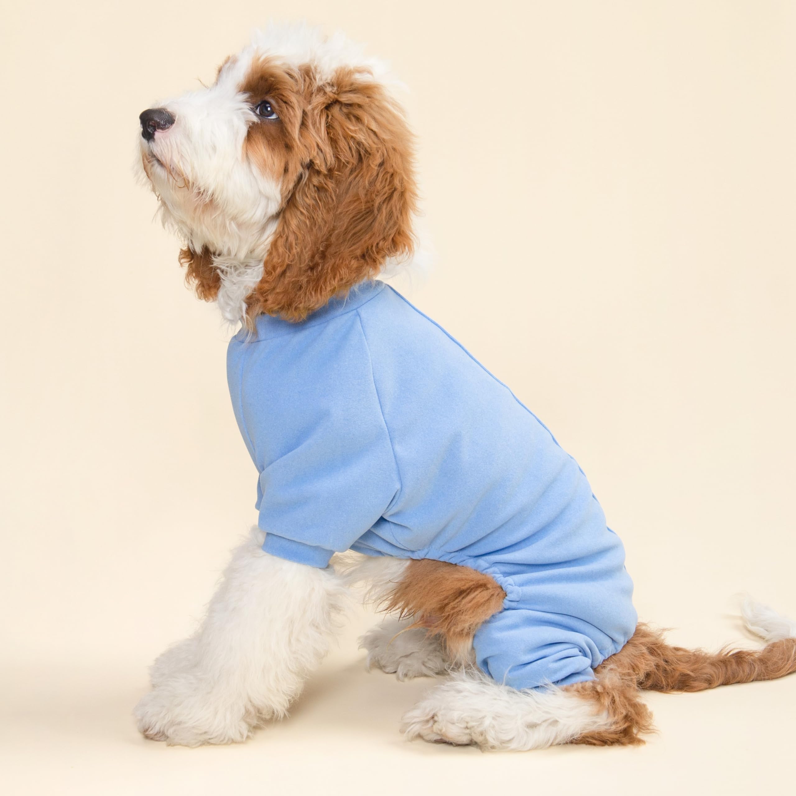 Fitwarm pijama para perro con cuello redondo y diseño de cuerpo completo.