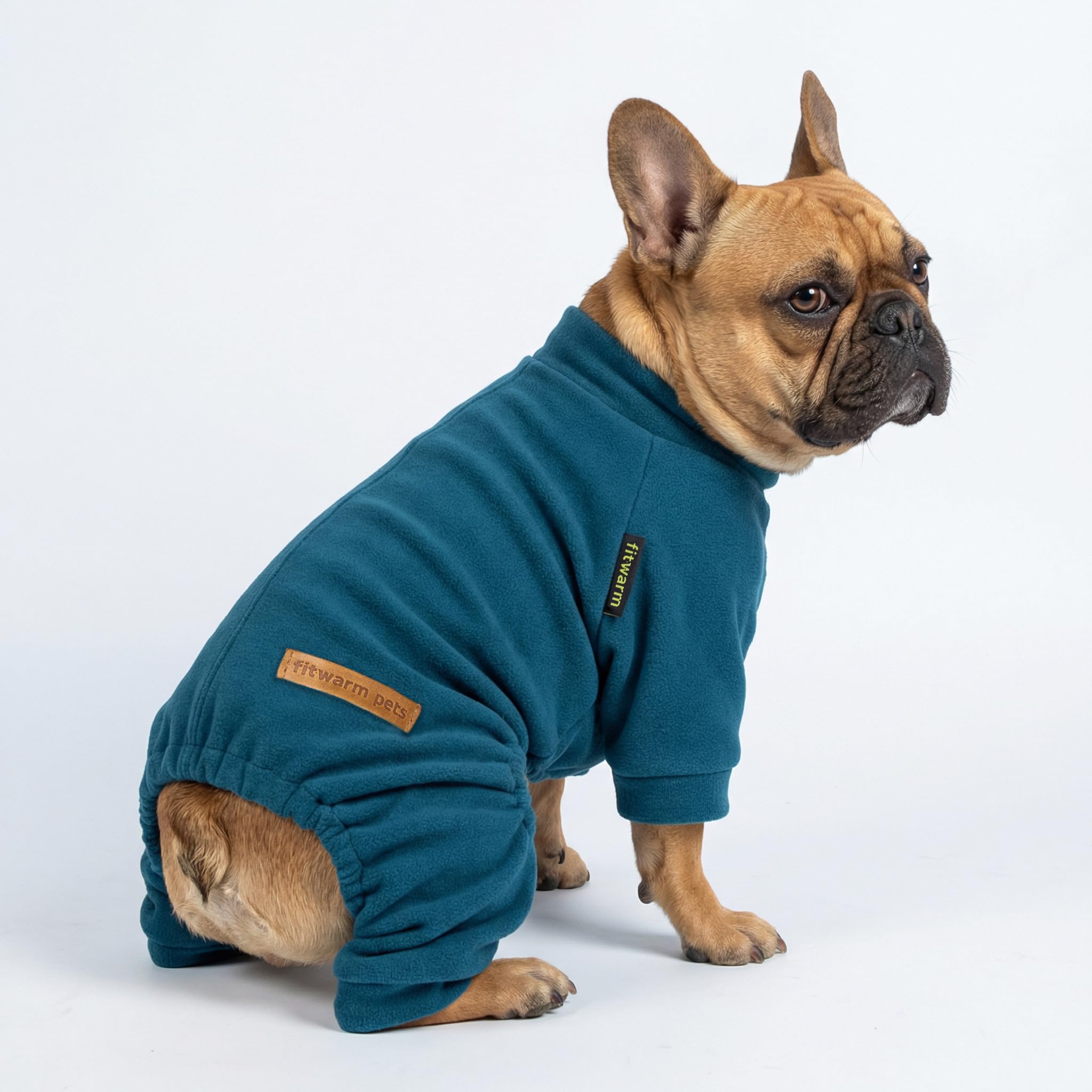 Fitwarm pijama para perro de felpa, doble pack, dorso, diseño práctico para paseos invernales