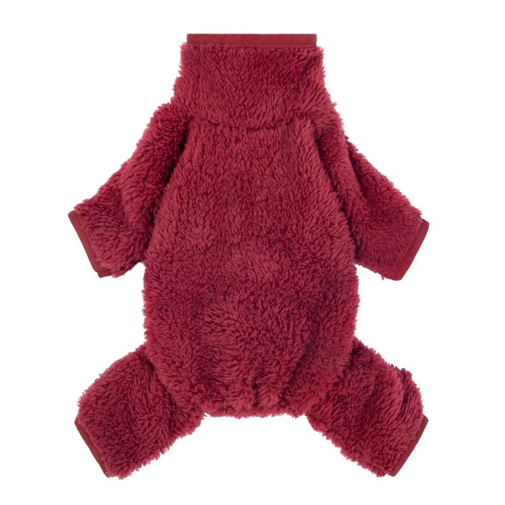 Fitwarm pijama para perro, frontal, mantiene calor y confort durante paseos navideños