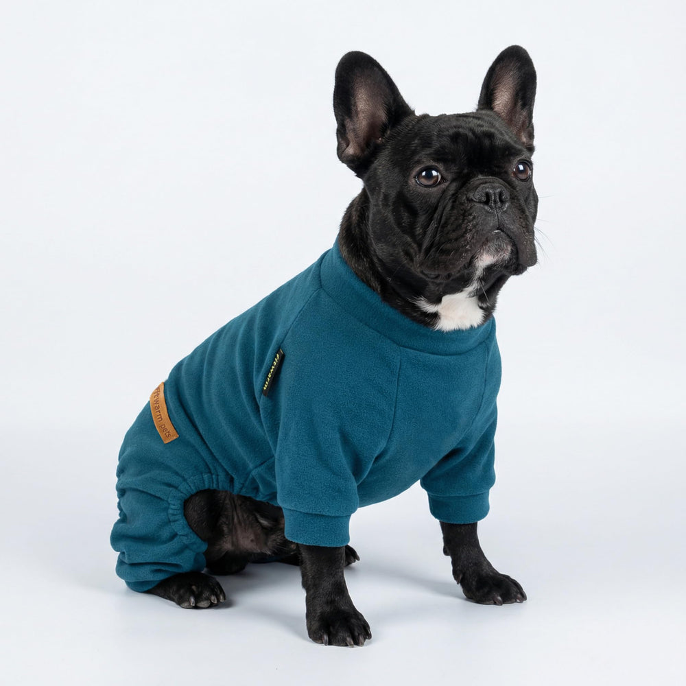 Fitwarm pijama para perro felpa, patas completas, mantiene caliente durante juegos
