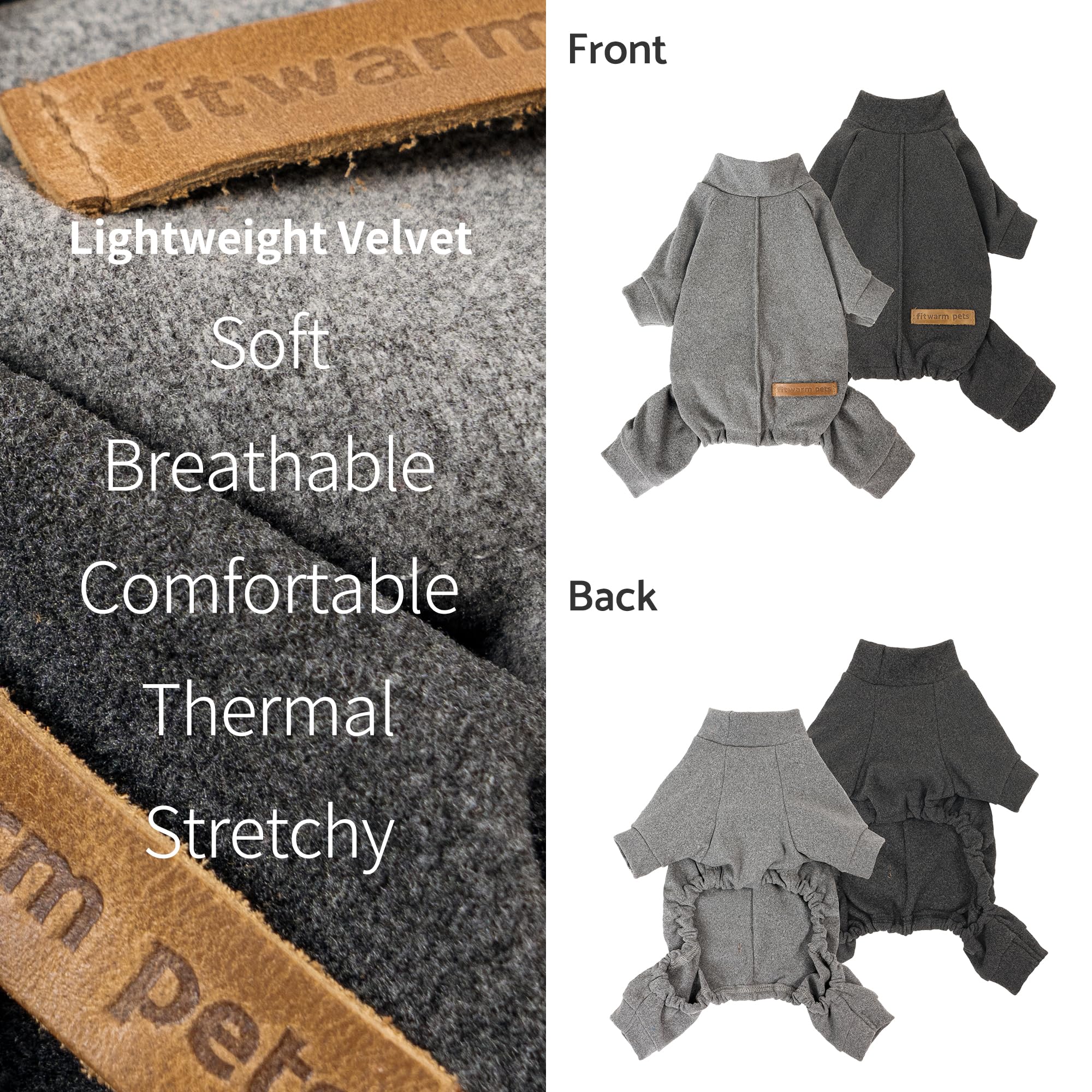 Fitwarm pijama gris oscuro, mantiene caliente al salir.
