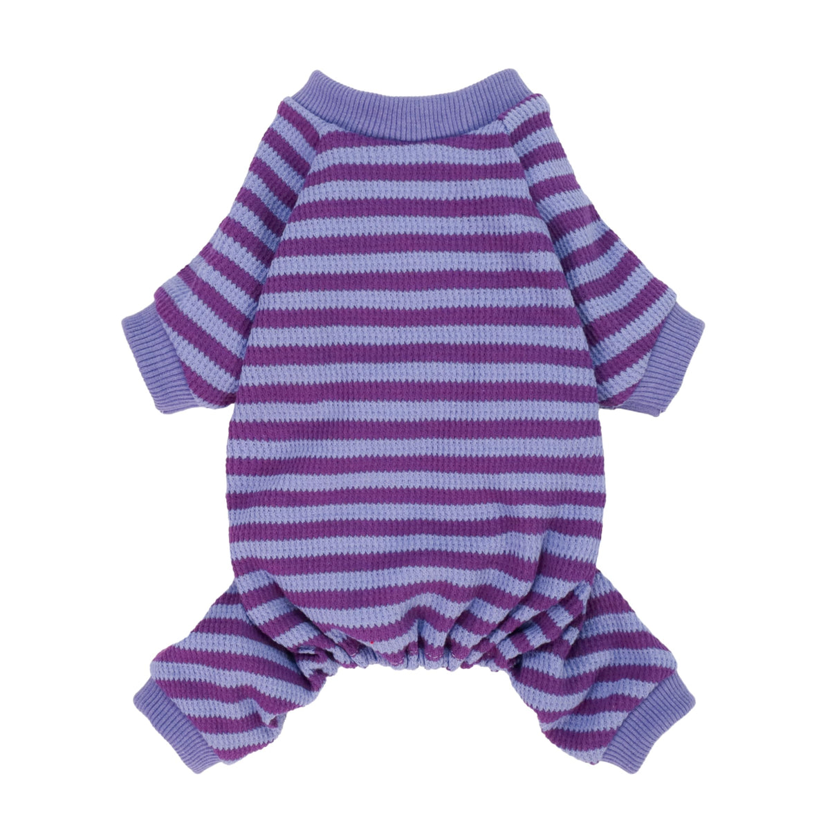 Fitwarm pijama para perro pequeño con rayas moradas; cómodo para descansar