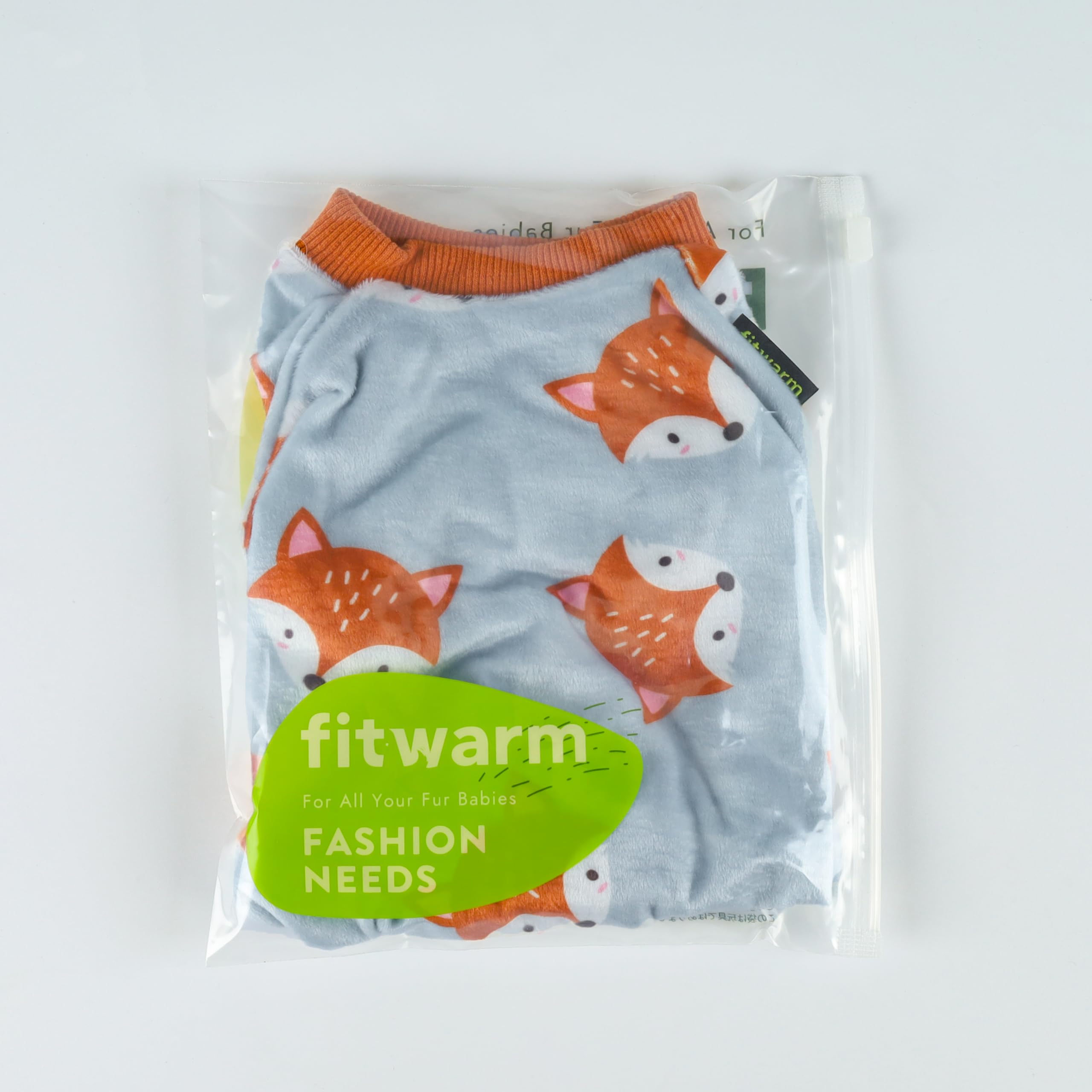 Fitwarm pijama perro zorro divertido colores disponibles gris naranja XXL