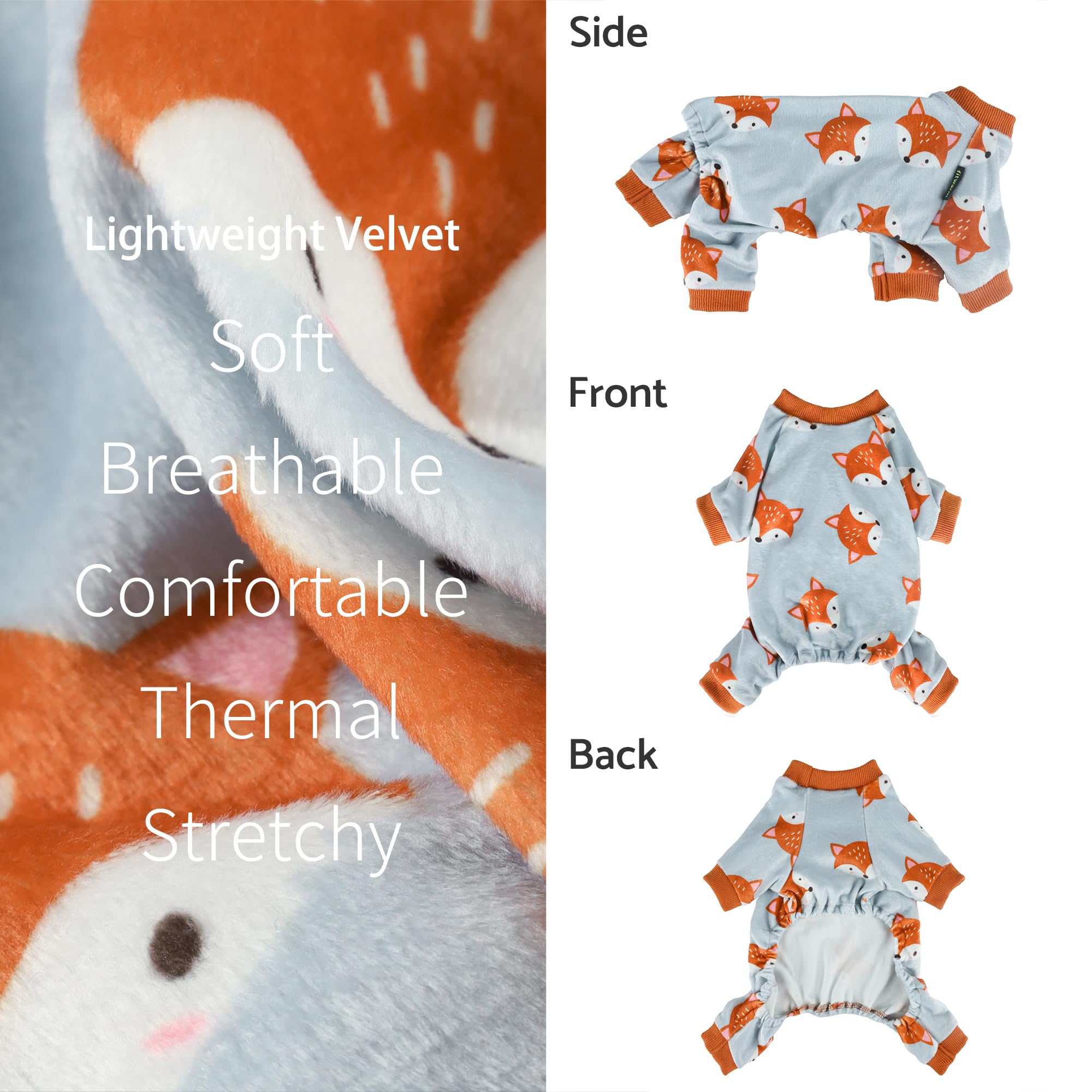 Fitwarm pijama perro zorro divertido ideal para fotos gris naranja XXL