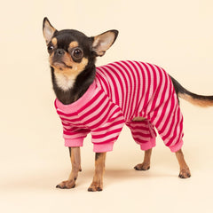 Pijama Fitwarm, detalle tejido gofre, textura suave y ligera para mascotas.