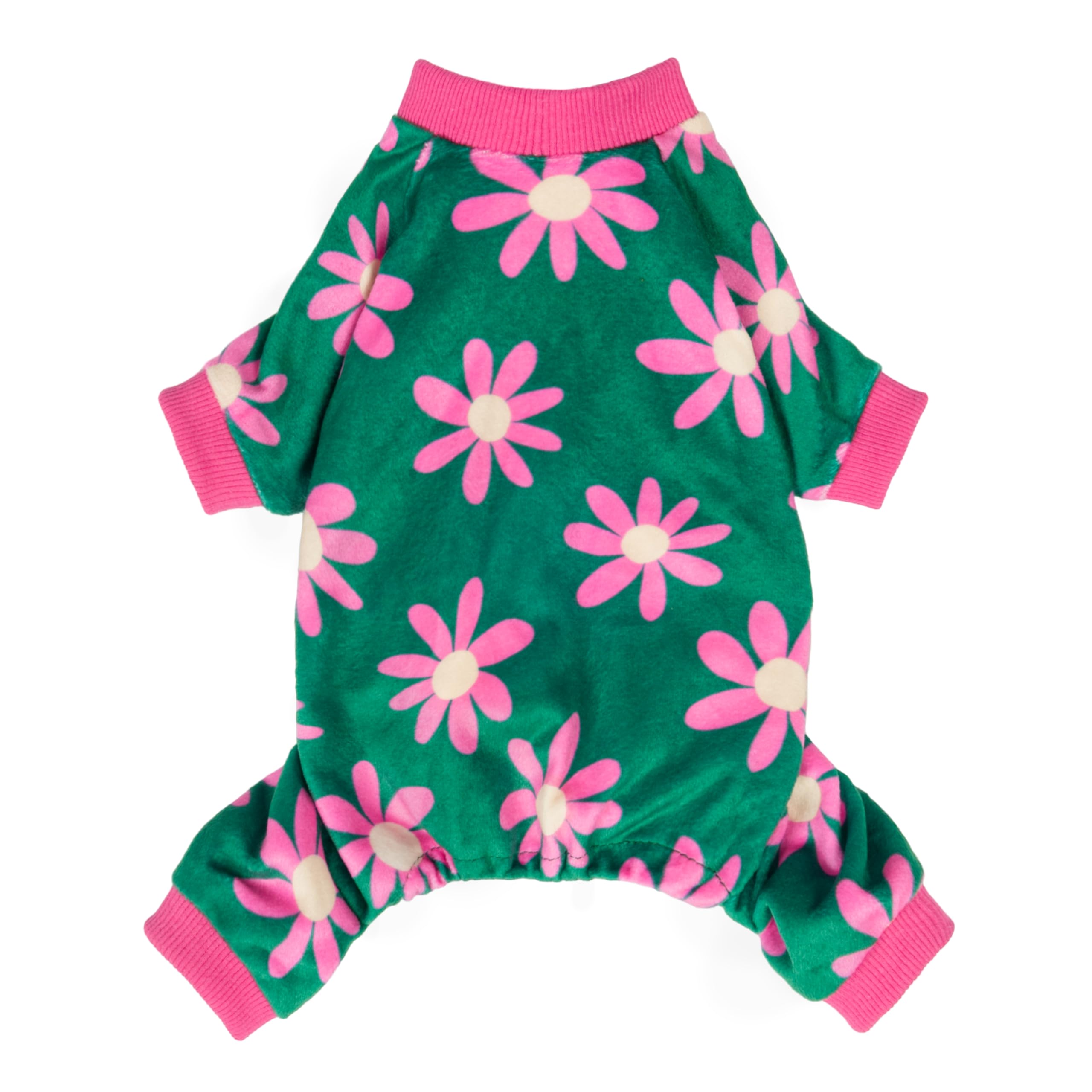 Fitwarm pijamas para perro con flores verde XL, ideal para mantener al perro cálido durante paseos.
