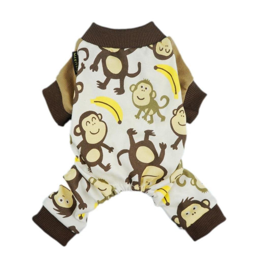 Fitwarm pijamas para perro con mono, vista frontal, ideal para descanso cómodo