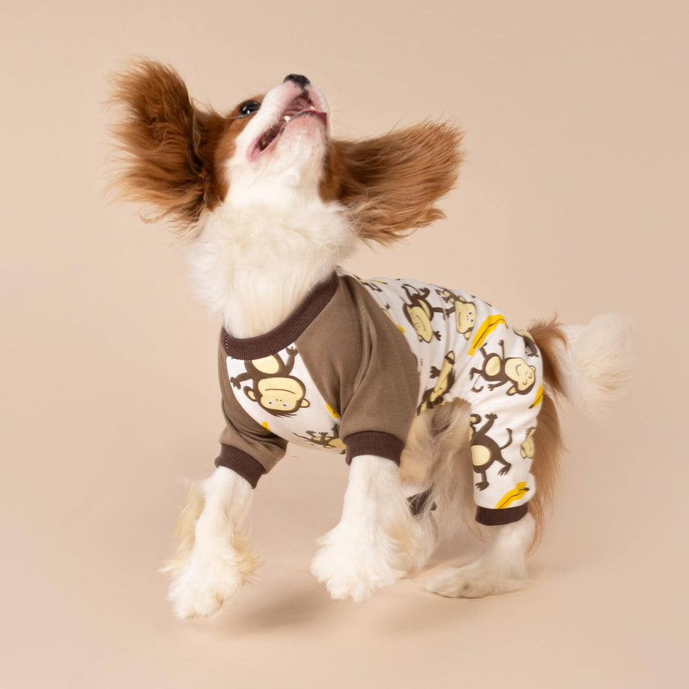 Fitwarm pijamas para perro, borde de puños rib, ajuste cómodo