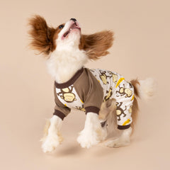 Fitwarm pijamas para perro, borde de puños rib, ajuste cómodo